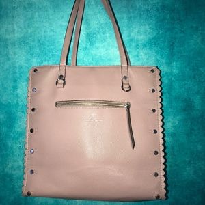 Nanette Lepore dusty pink studded shoulder bag